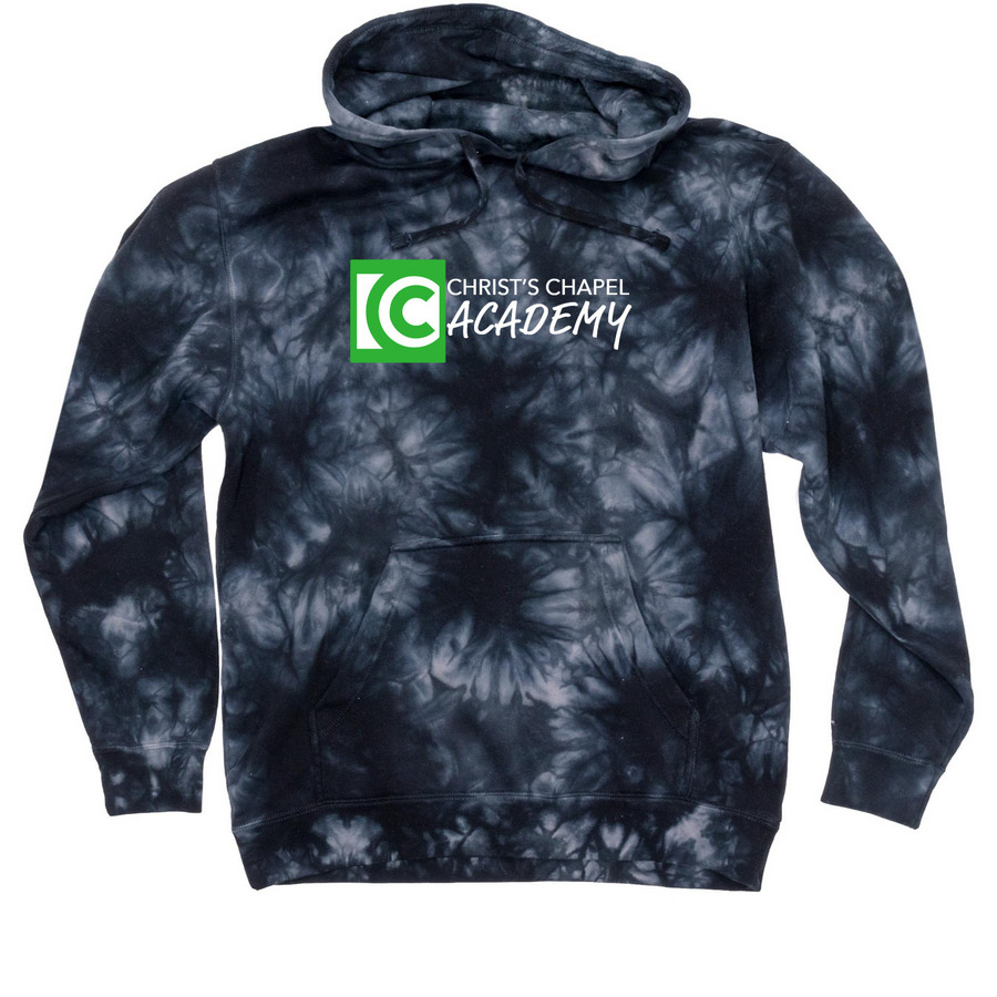 Christ's Chapel Academy, a Black Tie Dyed Pullover Hoodie