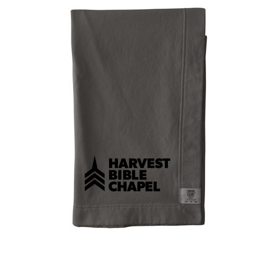 Blankets with black logo, a Pepper Comfort Colors Blanket