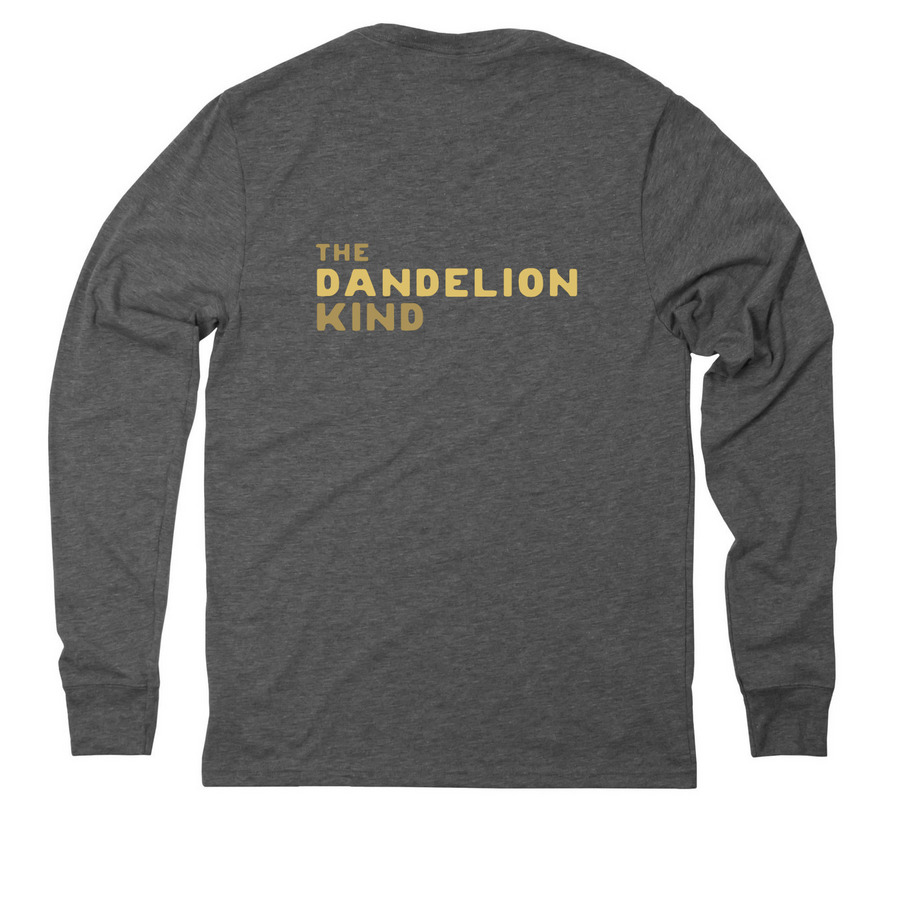 TDK Logo on Front, TDK Name on Back, a Aluminum Grey Allmade Eco Triblend Long Sleeve Tee (back-view)