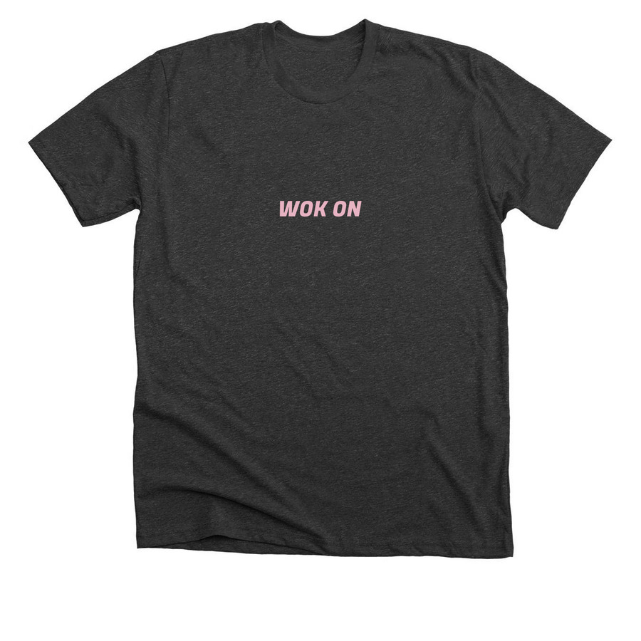 WOK ON x Alien Wok, a Dark Grey Heather Premium Unisex Tee