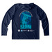 Stellwagen Bank Ecosystem UV, a True Navy UV Performance Long Sleeve Hoodie (back-view)
