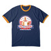 Home of the Hamburger, a Navy/ Gold Cotton Ringer Tee