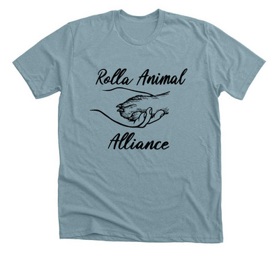 Rolla Animal Alliance, a Heather Blue Lagoon Premium Unisex Tee