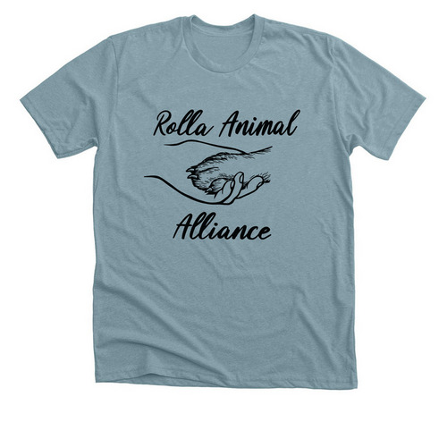 Rolla Animal Alliance, a Heather Blue Lagoon Premium Unisex Tee