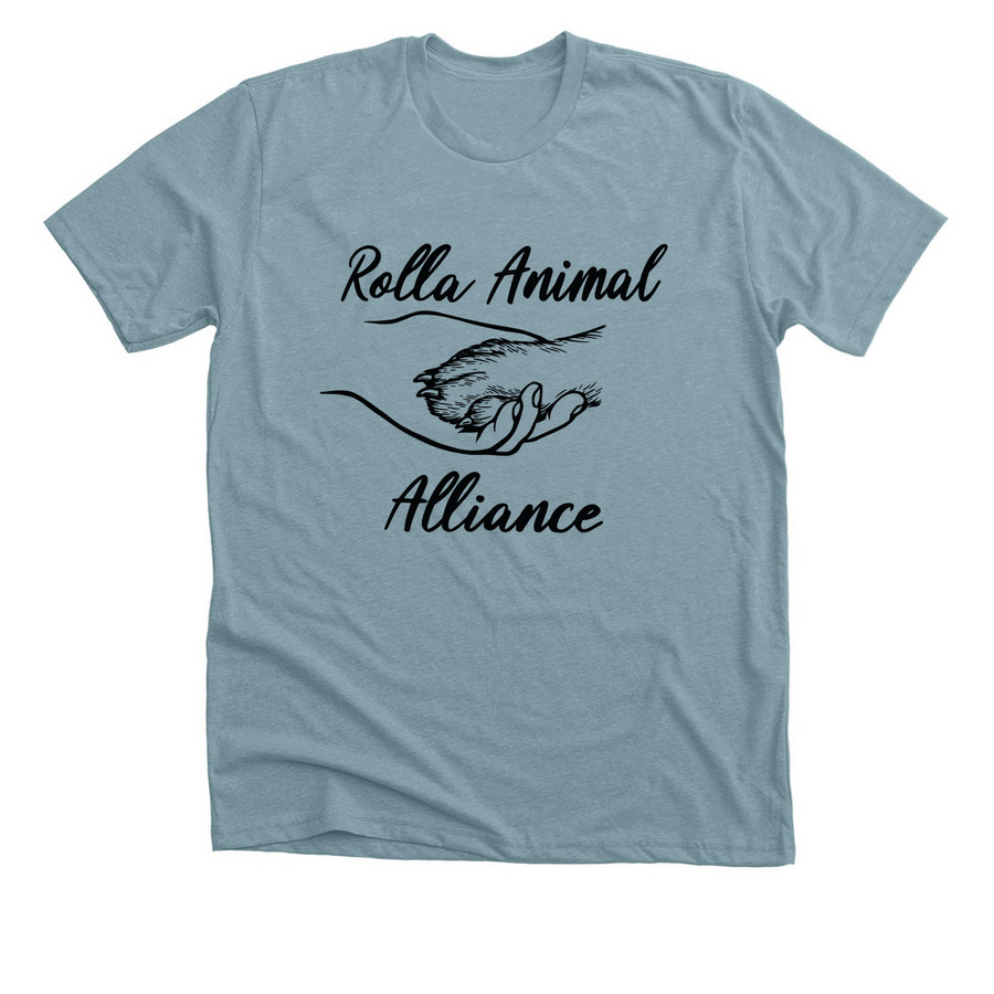 Rolla Animal Alliance, a Heather Blue Lagoon Premium Unisex Tee