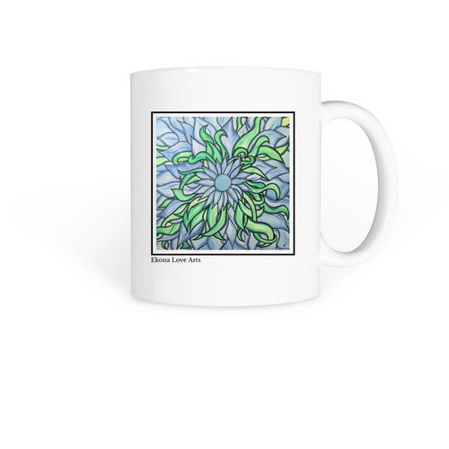My Flowered Soul Drinkware, a White Coffee Mug