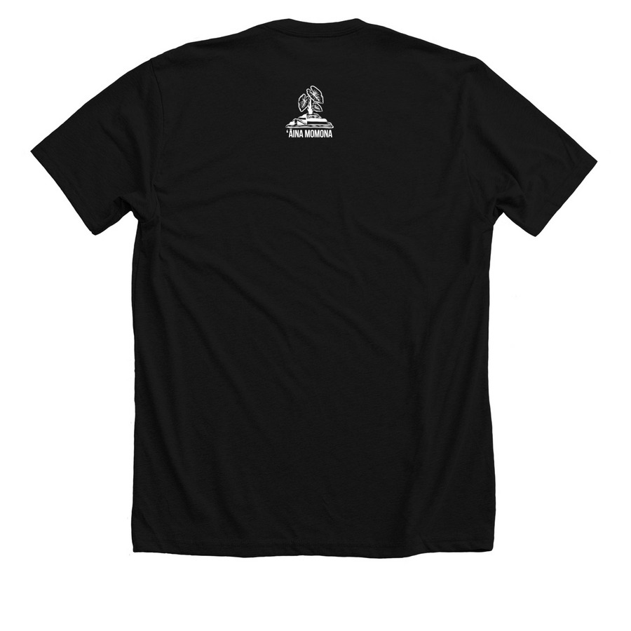 End Colonization, Occupation, Genocide & War, a Solid Black Blend Premium Unisex Tee (back-view)