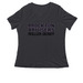 Varsity Lettering Black Ink, a Dark Grey Heather Women's Relaxed V-Neck Tee