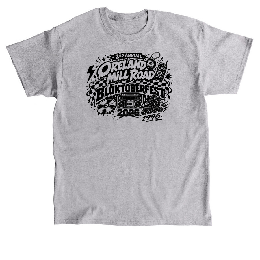 Oreland Mill Road Bloktoberfest '96, a Sport Grey Classic Unisex Tee