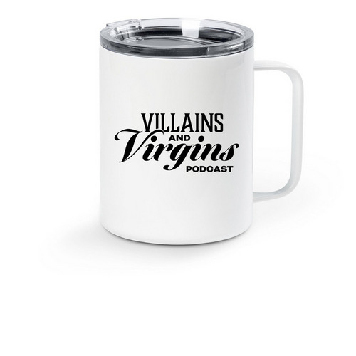 Travel the World, Drink Coffee, a White Stainless Steel Travel Mug