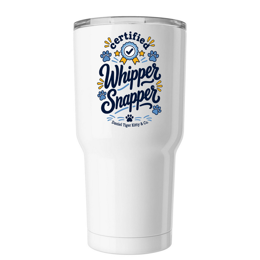 Certified Whipper Snapper Tumbler, a White Insulated Tumbler