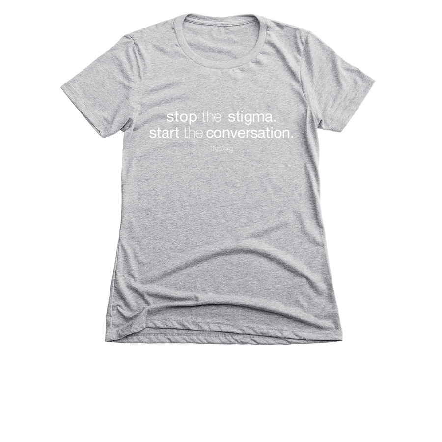 'Stop the Stigma' Shirt Benefiting 1N5, a Dark Heather Grey Women's Slim Fit Tee