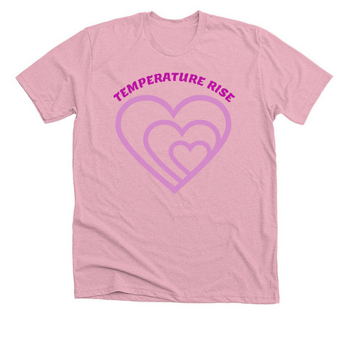 Love in Full Bloom: Temperature Rise Merch, a Heather Pink Premium Unisex Tee