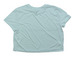Pink Poodle Club, a Dusty Blue Women?s Flowy Cropped Tee (back-view)