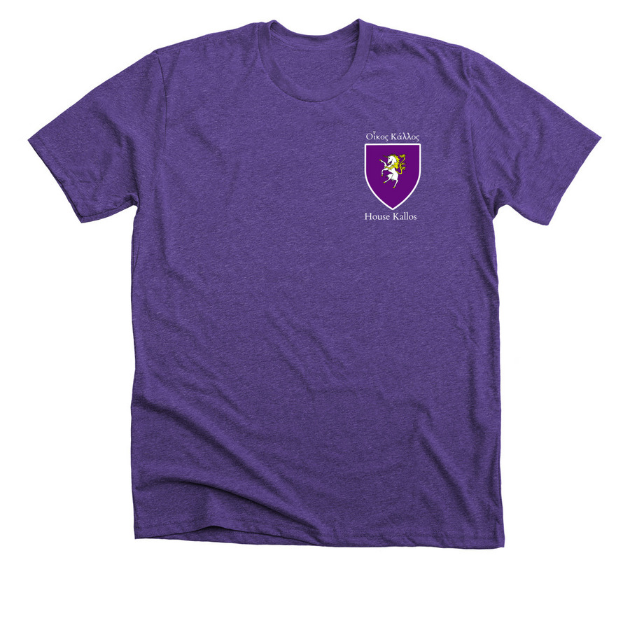 Kallos House Shirt, a Heather Team Purple Premium Unisex Tee