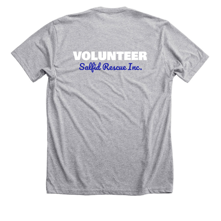 Volunteer Tee, a Athletic Heather Premium Unisex Tee (back-view)