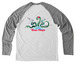 Totally Dinghy 2026, a Aluminum Grey/ Bright White Allmade Eco Triblend Colorblock Raglan Long Sleeve Tee (back-view)