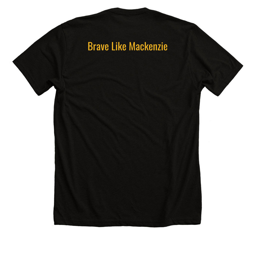 Tiny Humans. Massive Courage., a Solid Black Blend Premium Unisex Tee (back-view)