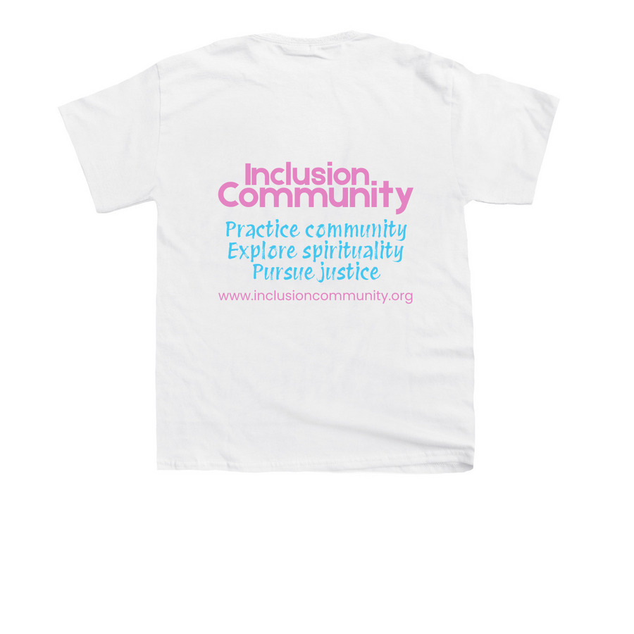 Trans is Divine, a White Youth Unisex Tee (back-view)