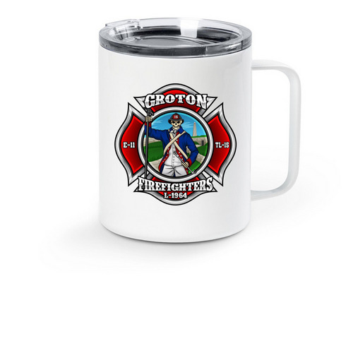 Battle Logo Mug, a White Stainless Steel Travel Mug