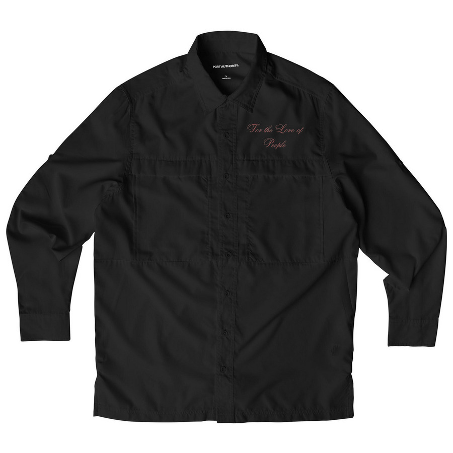 Food for Thought, a Deep Black Daybreak UV Long Sleeve Shirt