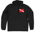 GW Shark attack, a Black Quarter-Zip Windbreaker