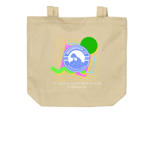 2026 Woodstock CT Marathon & Relay Tote Bag&nbsp;, a Oyster Organic Cotton Tote Bag
