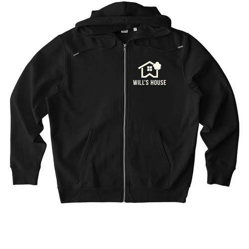 WH Logo Zipper Hoodie, a Black Stanley/Stella Unisex Cultivator 2.0 Zip Up Pullover Hoodie