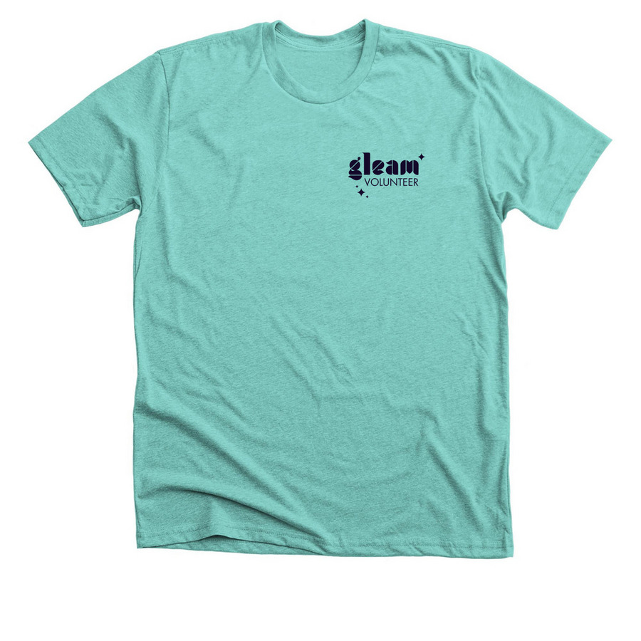 GLEAM Volunteer Shirt, a Heather Sea Green Premium Unisex Tee