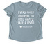 2025 Shirt, a I Like You Blue Allmade Eco Triblend Women?s Scoop Neck Tee (back-view)