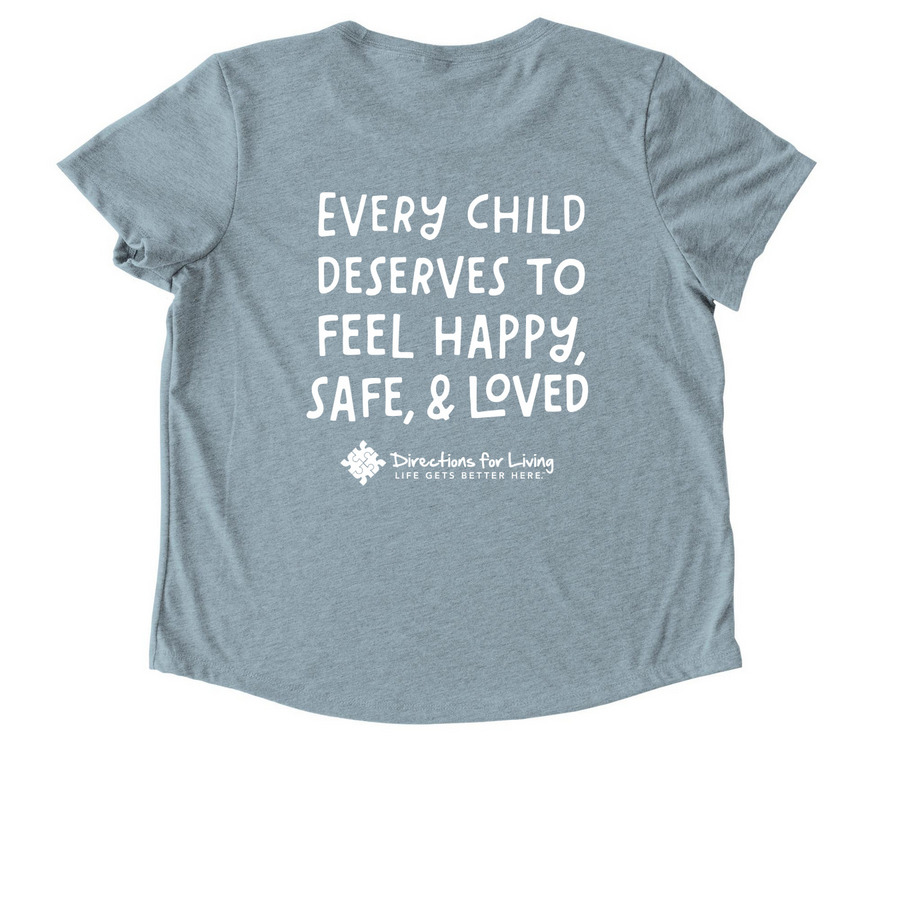 2025 Shirt, a I Like You Blue Allmade Eco Triblend Women?s Scoop Neck Tee (back-view)