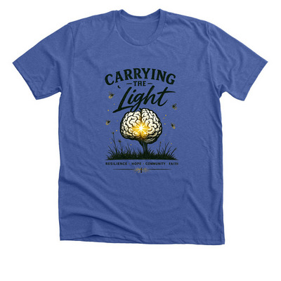 Carrying the Light of Hope, a Solid True Royal Premium Unisex Tee