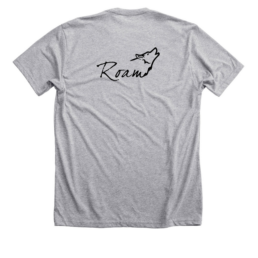 Free Range Human Apparel, a Athletic Heather Premium Unisex Tee (back-view)