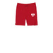 #MEAction heart fleece jogger shorts, a Red Midweight Fleece Shorts