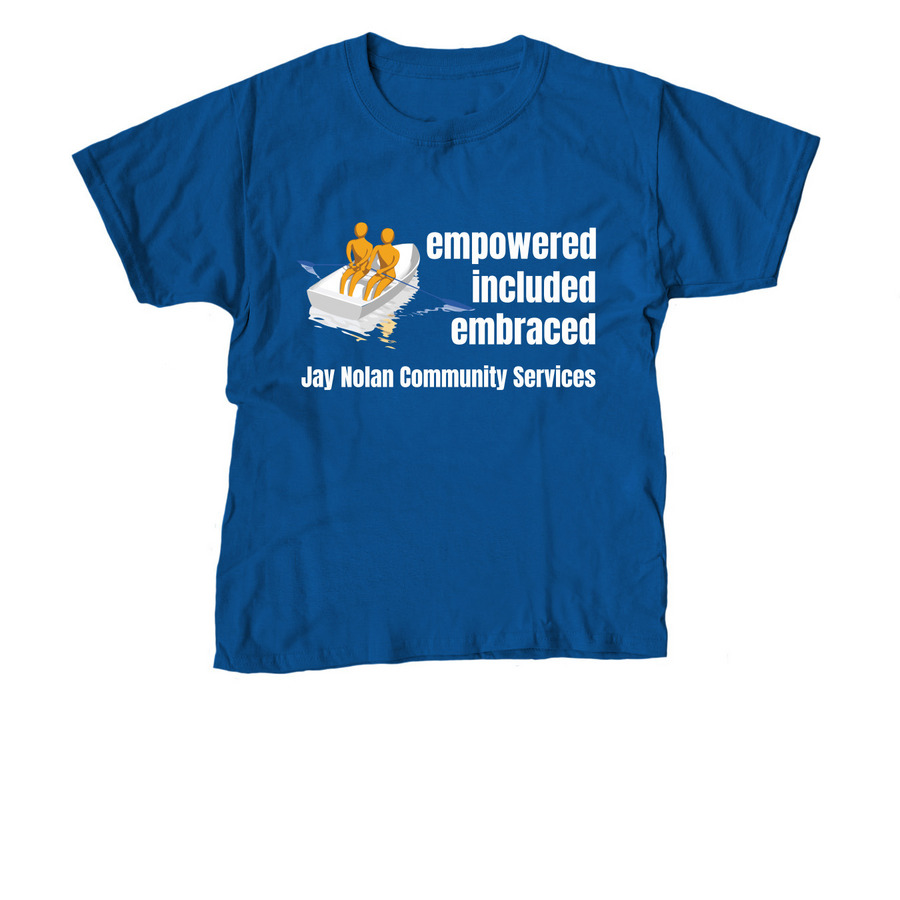 Empowered Included Embraced Tee, a Royal Blue Youth Unisex Tee