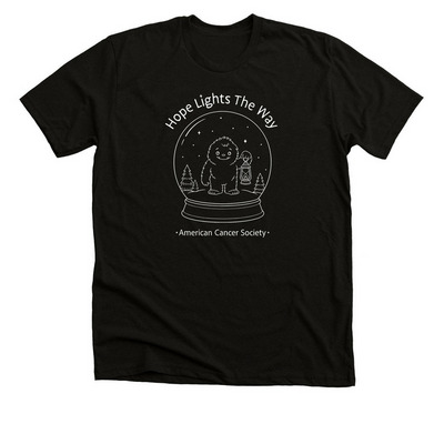 American Cancer Society Holiday 2026, a Black Heather Premium Unisex Tee