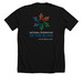 Supporting Independence Through Awareness, a Solid Black Blend Premium Unisex Tee (back-view)