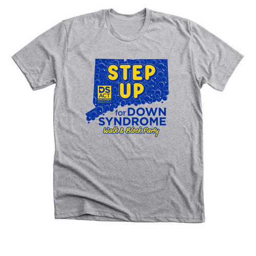 2024 DS ACT Step Up for Down Syndrome Walk, a Athletic Heather Premium Unisex Tee