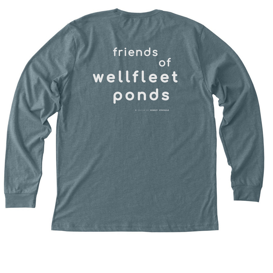 pond lover BW LONG T-SHIRTS, a Heather Slate Premium Long Sleeve Tee (back-view)