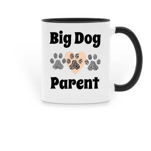 BIG Paws for a Cause, a Black Two-Tone Ceramic Mug