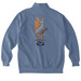 NATURALIST Classic Pocket & Kelp Back Logo, a Blue Jean Comfort Colors Quarter Zip Pullover (back-view)