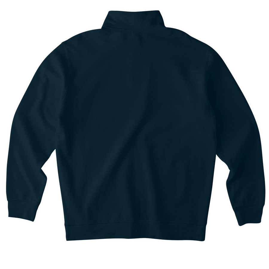 TZEMS 1/4-Zip Sweatshirt, a Classic Navy Midweight Quarter Zip Pullover (back-view)