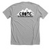 Pocket Front, a Athletic Heather Premium Unisex Tee (back-view)