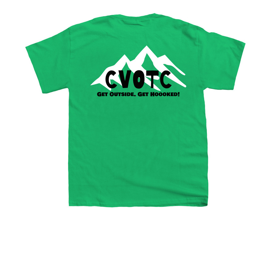 Pocket Front, a Irish Green Youth Unisex Tee (back-view)