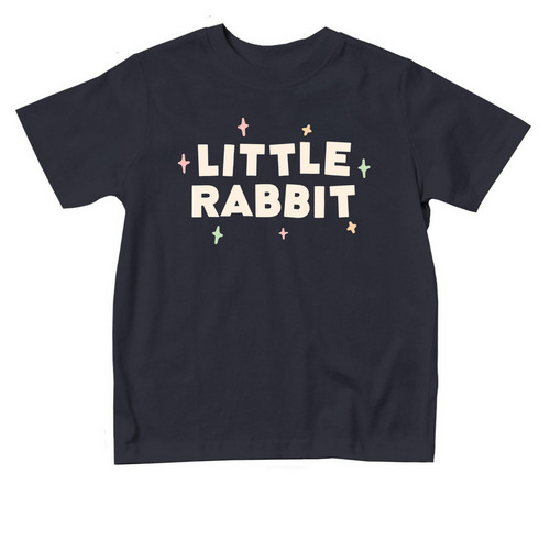 Toddler Little Rabbit Tee, a Navy Toddler Tee