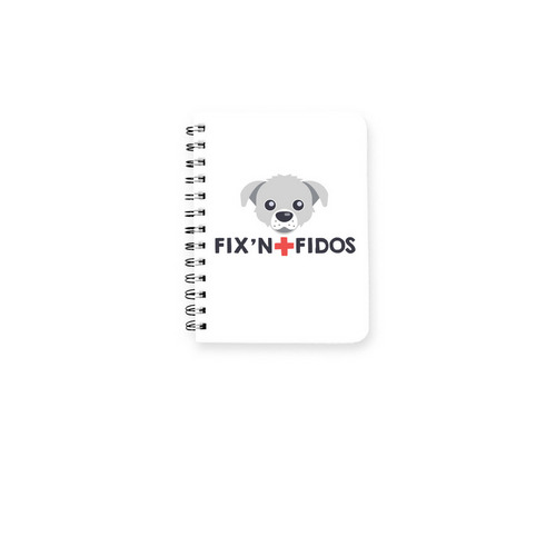 Fix'n Fidos Notebook, a White Spiral Notebook