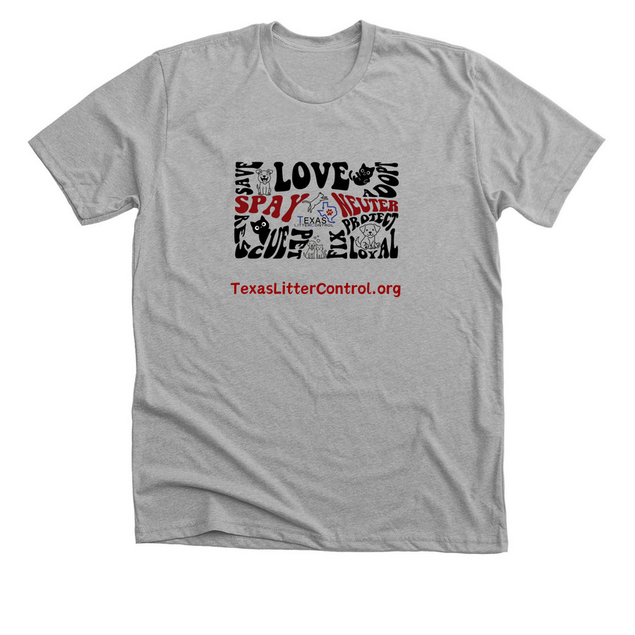Spay Neuter Rescue Adopt, a Athletic Heather Premium Unisex Tee
