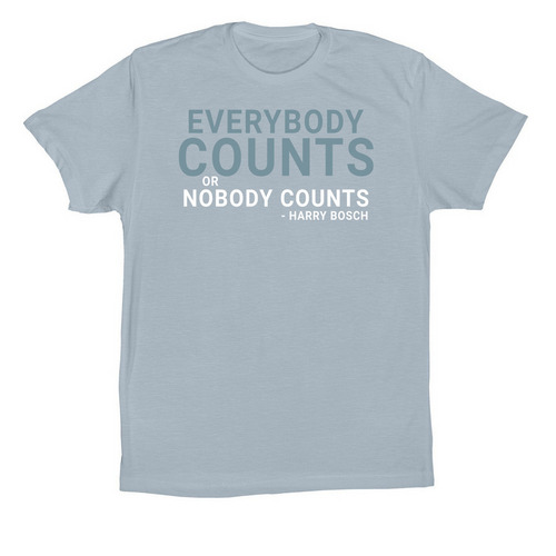 Everybody Counts Or Nobody Counts Fundraiser, a Light Blue Premium Cotton Tee