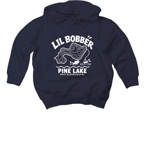 Lil Bobber Toddler Gear, a Navy Toddler Pullover Hoodie