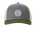 AJB's Powerhouse Pack, a Heather Grey/ Birch/ Army Olive Printed Five-Panel Trucker Cap